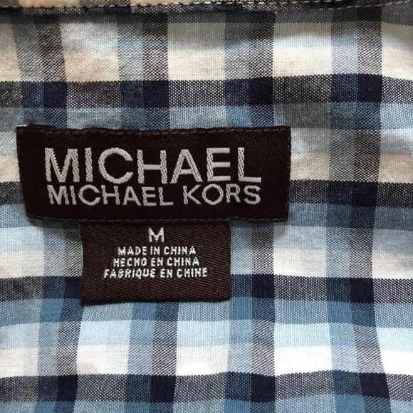 MICHAEL MICHAEL Kors Shirt Plaid Button Do… - Picture 3 of 5